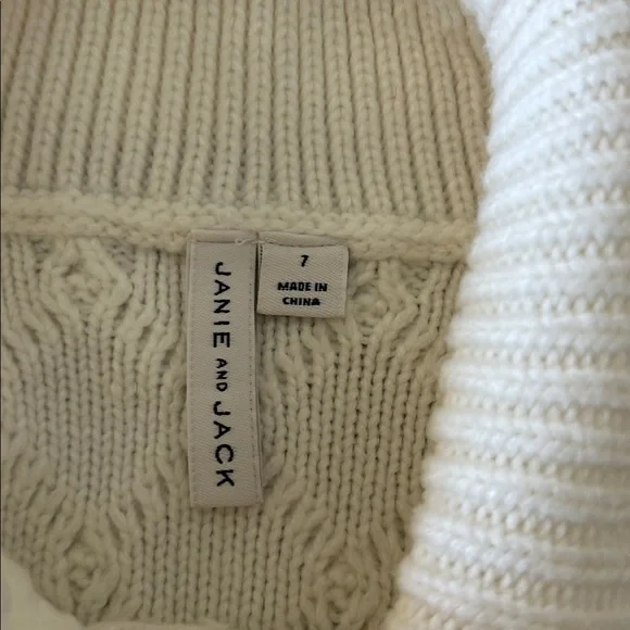 Janie and Jack Ivory Sweater Cape - Picture 5 of 7